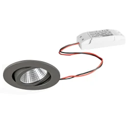 BRUMBERG Loftlamper > indbygningsspot IP65 rund, kobles, titan