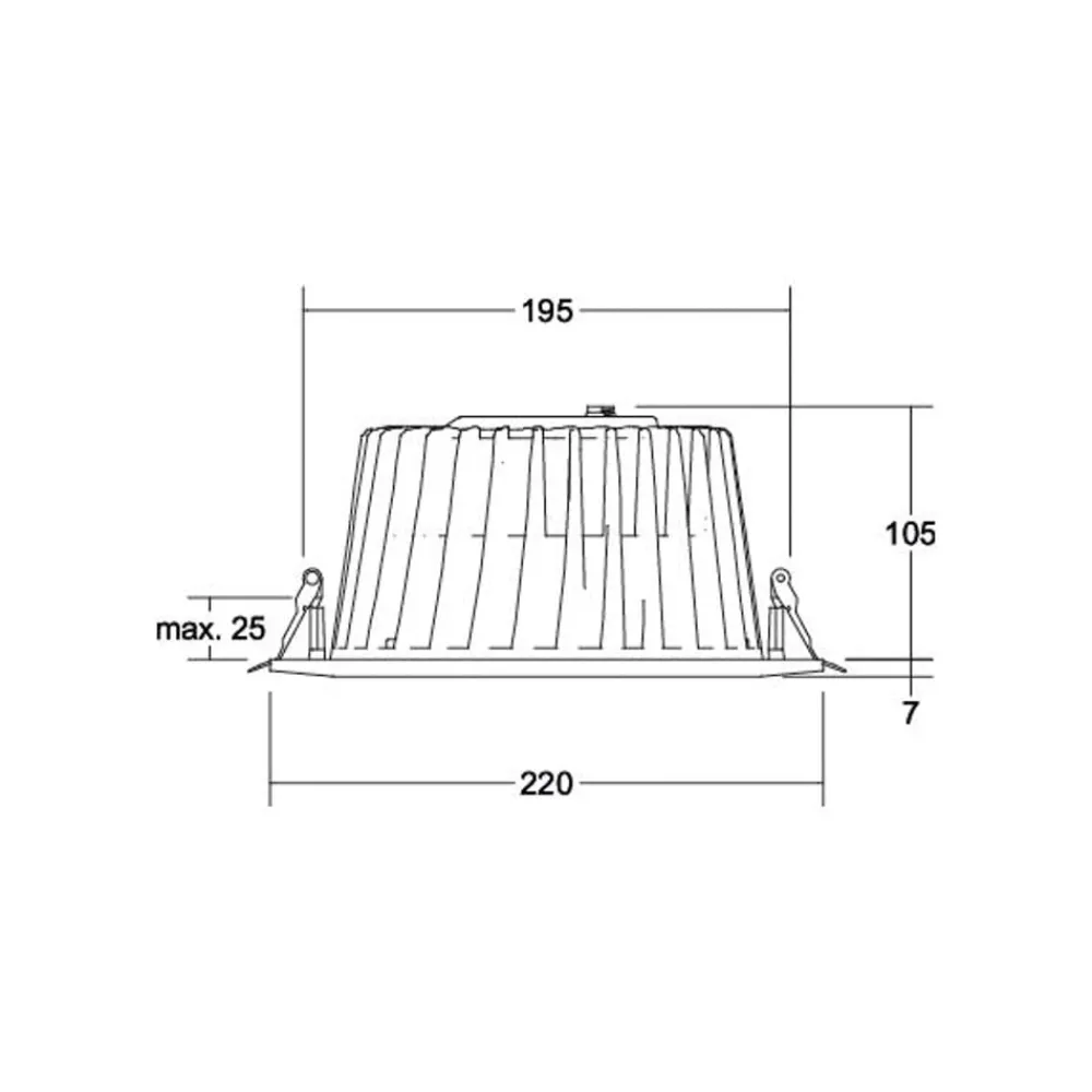 BRUMBERG Indbygningsspots > LED-indbygningsdownlight Lydon Maxi, hvid, DALI, 4.000 K