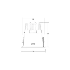 Indbygningsspots ^ BRUMBERG LED-indbygningsdownlight Binato RC-dæmpbar 4000K sort