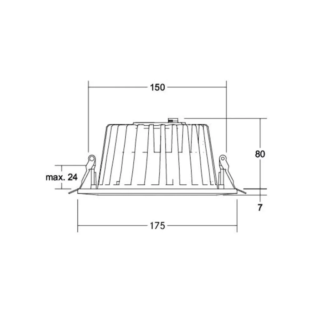 BRUMBERG Indbygningsspots > LED-indbygningsdownlight Lydon Midi, hvid, DALI, 4.000 K