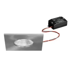 Loftlamper ^ BRUMBERG LED-indbygningsspot BB21, nikkel 85 x 85 mm, on/off IP65