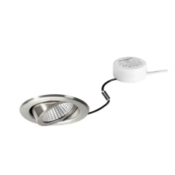 Arbejdsrum/Kontor|Indbygningsspots ^ BRUMBERG LED-indbygningsspot BB09, RC, driver rund, stål