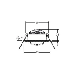 BRUMBERG Arbejdsrum/Kontor|Indbygningsspots > LED-indbygningsspot BB09, RC, tilslutningsboks, stål