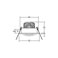 BRUMBERG Indbygningsspots > LED indbygningsspot Tirrel-R, on/off, mat aluminium