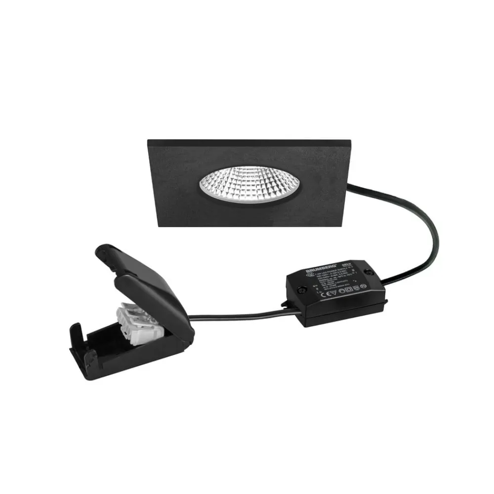 BRUMBERG Loftlamper|Indbygningsspots > LED-spot BB21 IP65 on/off tilslutningsboks sort mat