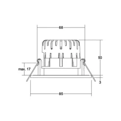 Loftlamper|Indbygningsspots ^ BRUMBERG LED-spot BB20 IP65 on/off-tilslutningsdåse mat nikkel