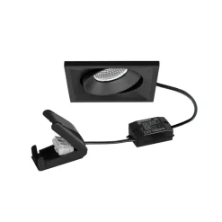 Indbygningsspots ^ BRUMBERG LED-spot BB38 on/off-tilslutningsdåse struktureret sort