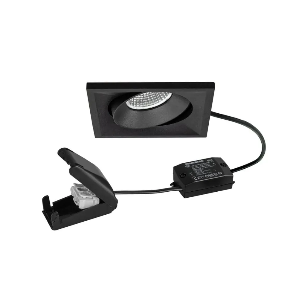 Indbygningsspots ^ BRUMBERG LED-spot BB38 on/off-tilslutningsdåse struktureret sort
