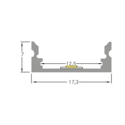 Led Strips ^ BRUMBERG overflademonteret aluminiumsprofilsæt til LED-strips