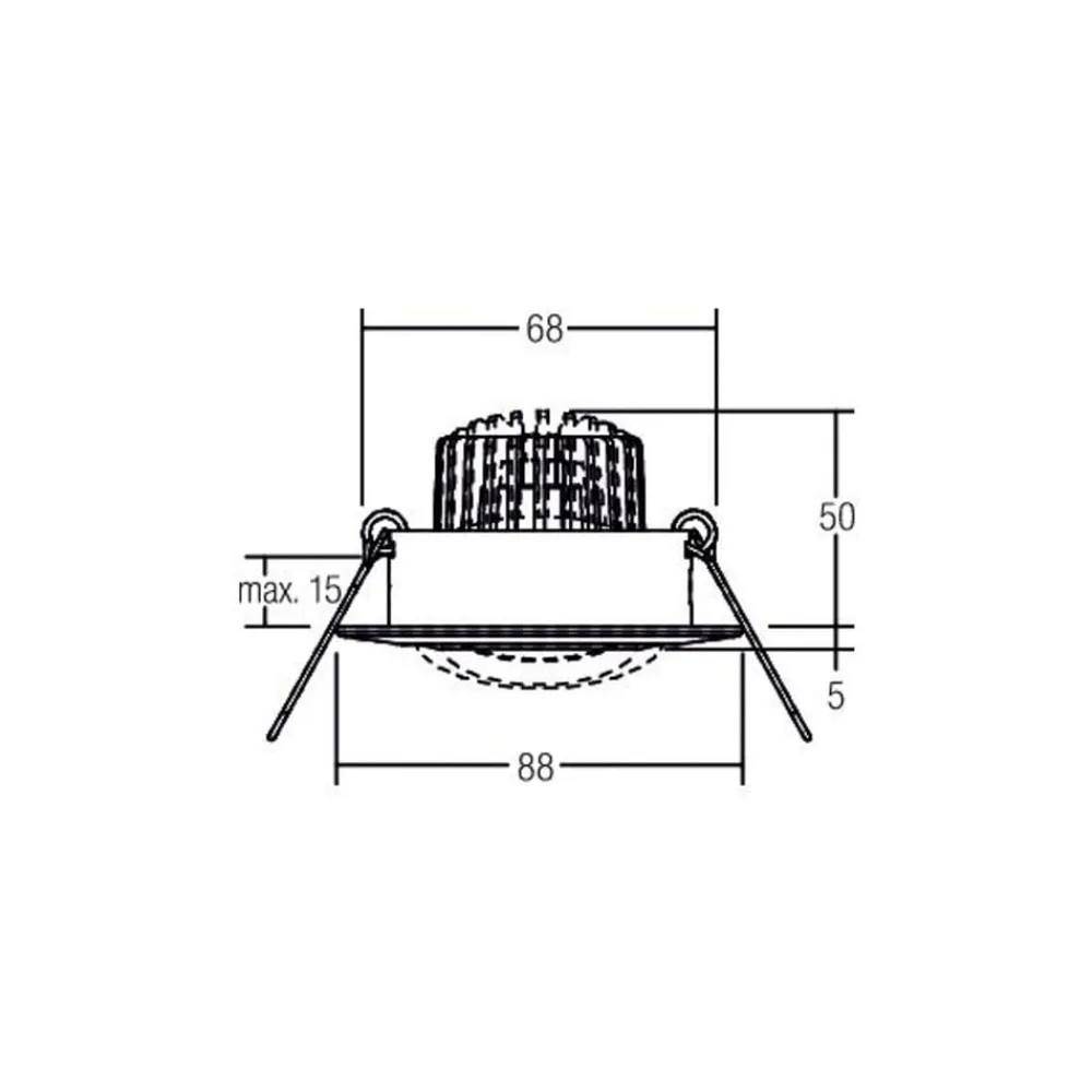 Indbygningsspots ^ BRUMBERG Spot BB13 dim2warm RC-dim tilslutningsdåse struktureret hvid