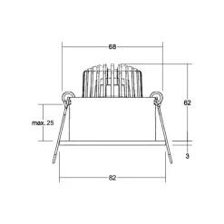 Indbygningsspots ^ BRUMBERG Tirrel dyb LED indbygningsspot RC, 830, rund, aluminium