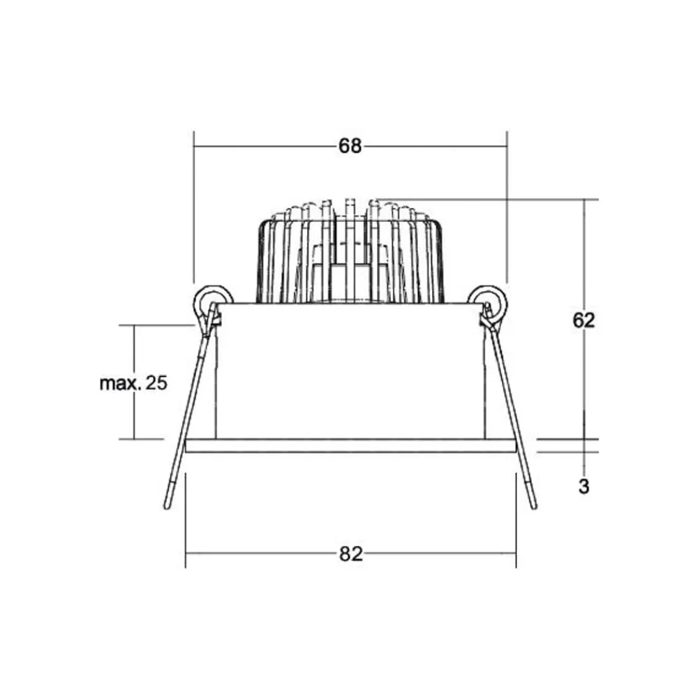 BRUMBERG Indbygningsspots > Tirrel dyb LED indbygningsspot on/off, 830, rund, aluminium