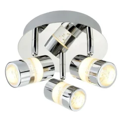 Loftlamper|Spotlights ^ Searchlight Bubbles LED-loftrondel, IP44, 3 lyskilder