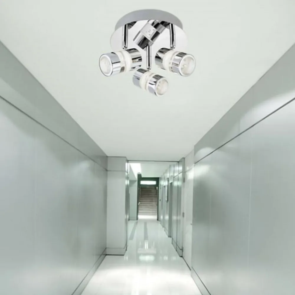 Loftlamper|Spotlights ^ Searchlight Bubbles LED-loftrondel, IP44, 3 lyskilder