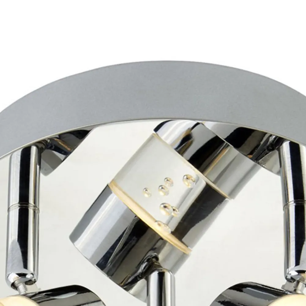 Loftlamper|Spotlights ^ Searchlight Bubbles LED-loftrondel, IP44, 3 lyskilder