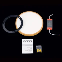 ORION Loftlamper > Bully LED-loftlampe med træ-look, Ø 28 cm