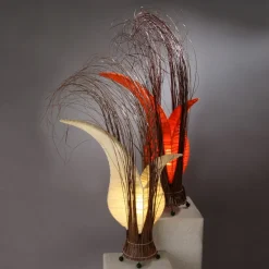 Bordlamper ^ Woru Bunga bordlampe i blomsterform, cremefarvet