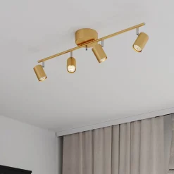 By Rydéns Loftlamper|Loftlamper > Correct loftspot, 4 lyskilder, mat guld