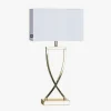 Bordlamper ^ By Rydéns Omega bordlampe messing/hvid højde 52cm