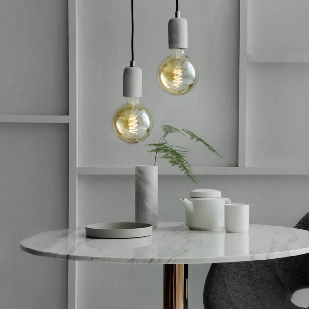 Dæmpbar Led-Pære|Filament Pære ^ Calex E27 G125 3,8 W LED-filament flex guld 821dim