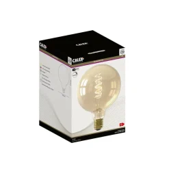 Dæmpbar Led-Pære|Filament Pære ^ Calex E27 G125 3,8 W LED-filament flex guld 821dim