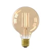 Calex Dæmpbar Led-Pære|Filament Pære > E27 G95 4,5 W LED-filament guld 821, dæmpes