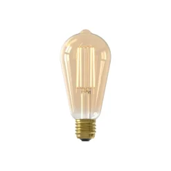 Calex Dæmpbar Led-Pære|Filament Pære > E27 ST64 3,5 W LED-filament guld 821, dæmpes