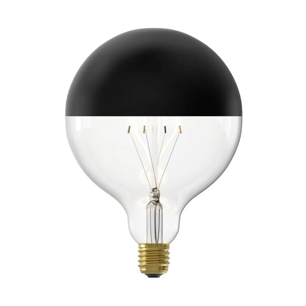 Calex Dæmpbar Led-Pære > G125 Top topforspejlet E27 4 W sort Ø12,5cm