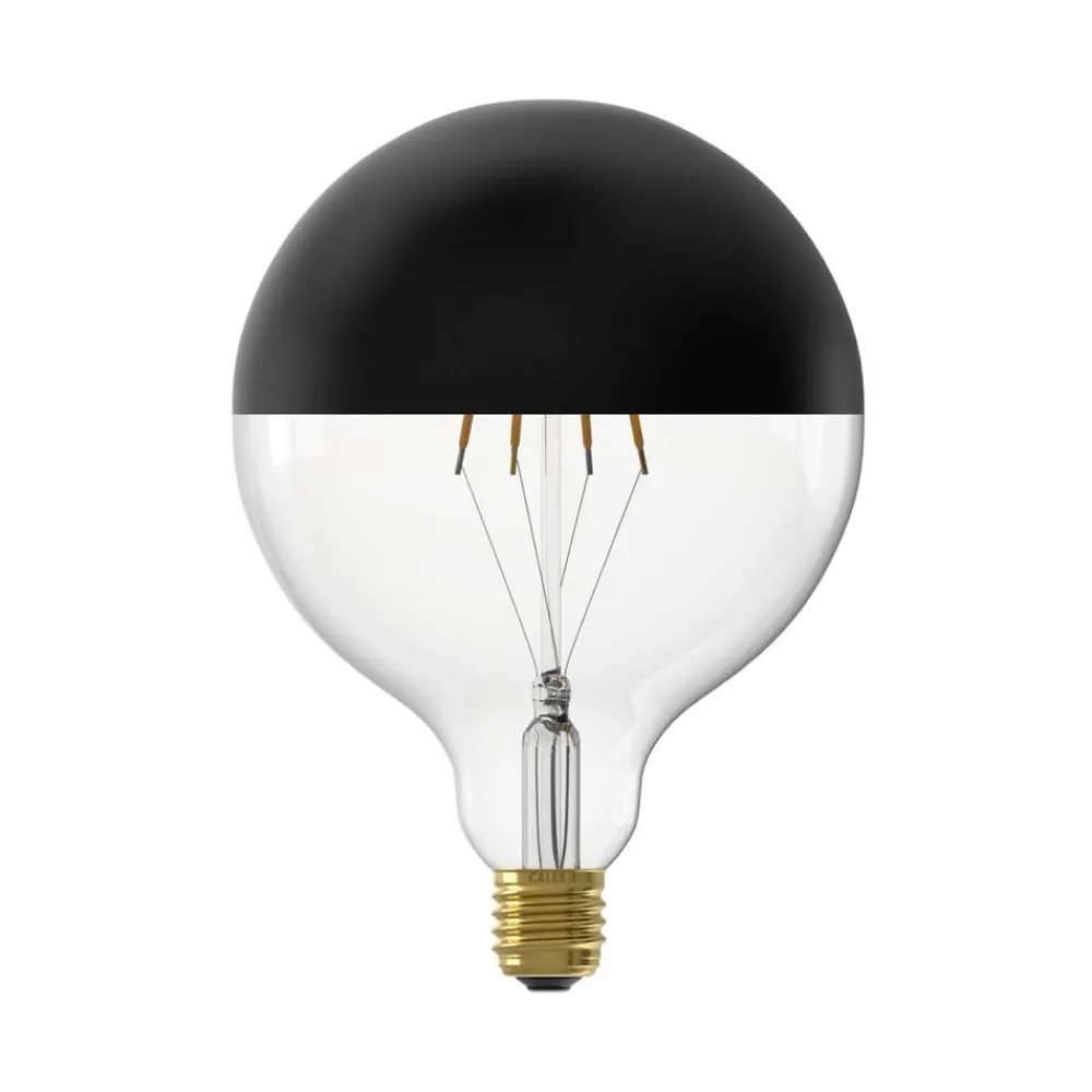 Calex Dæmpbar Led-Pære > G125 Top topforspejlet E27 4 W sort Ø12,5cm