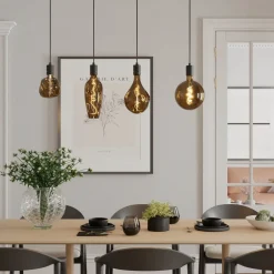 Dæmpbar Led-Pære|Filament Pære ^ Calex Kalmar Flex LED E27 G200 5W 1.800K dim natur