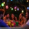 Calex Dekorationsbelysning > LED-lyskæde Vibey, længde 10 m, fjernbetjening, RGBIC, CCT