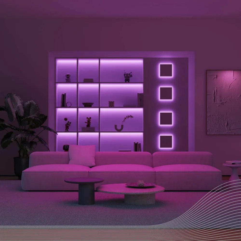 Calex Dekorationsbelysning|Led Strips > LED-strip Vibey, længde 2 m, stik, fjernbetjening, RGB, CCT