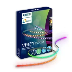 Dekorationsbelysning|Led Strips ^ Calex LED-strip Vibey, længde 2 m, USB, fjernbetjening, RGBIC, CCT