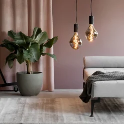 Dæmpbar Led-Pære|Filament Pære ^ Calex Organic Evo LED-pære E27 6W dæmpbar titanium