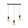 Pendellamper ^ Calex Retro pendellampe, kantet, 3 lyskilder, sort