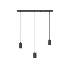 Pendellamper ^ Calex Retro pendellampe, kantet, 3 lyskilder, sort