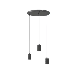 Calex Pendellamper > Retro pendellampe, rund, 3 lyskilder, sort