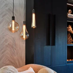 Dæmpbar Led-Pære|Filament Pære ^ Calex Royal Kalmar LED E27 3,5 W 1.800 K dim guld
