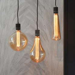 Dæmpbar Led-Pære|Filament Pære ^ Calex Royal Kalmar LED E27 3,5 W 1.800 K dim guld