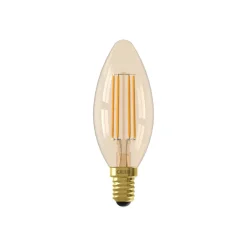 Calex Dæmpbar Led-Pære|Filament Pære > Smart E14 B35 stearinlys 4,9W 1800-3000K dæmpbar guld