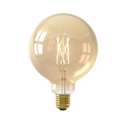 Calex Dæmpbar Led-Pære|Filament Pære > Smart E27 G125 7W LED filament 806lm guld