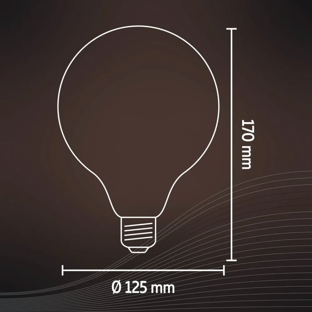 Calex Dæmpbar Led-Pære|Filament Pære > Smart E27 G125 7W LED filament 806lm guld