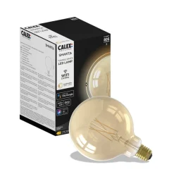 Calex Dæmpbar Led-Pære|Filament Pære > Smart E27 G125 7W LED filament 806lm guld