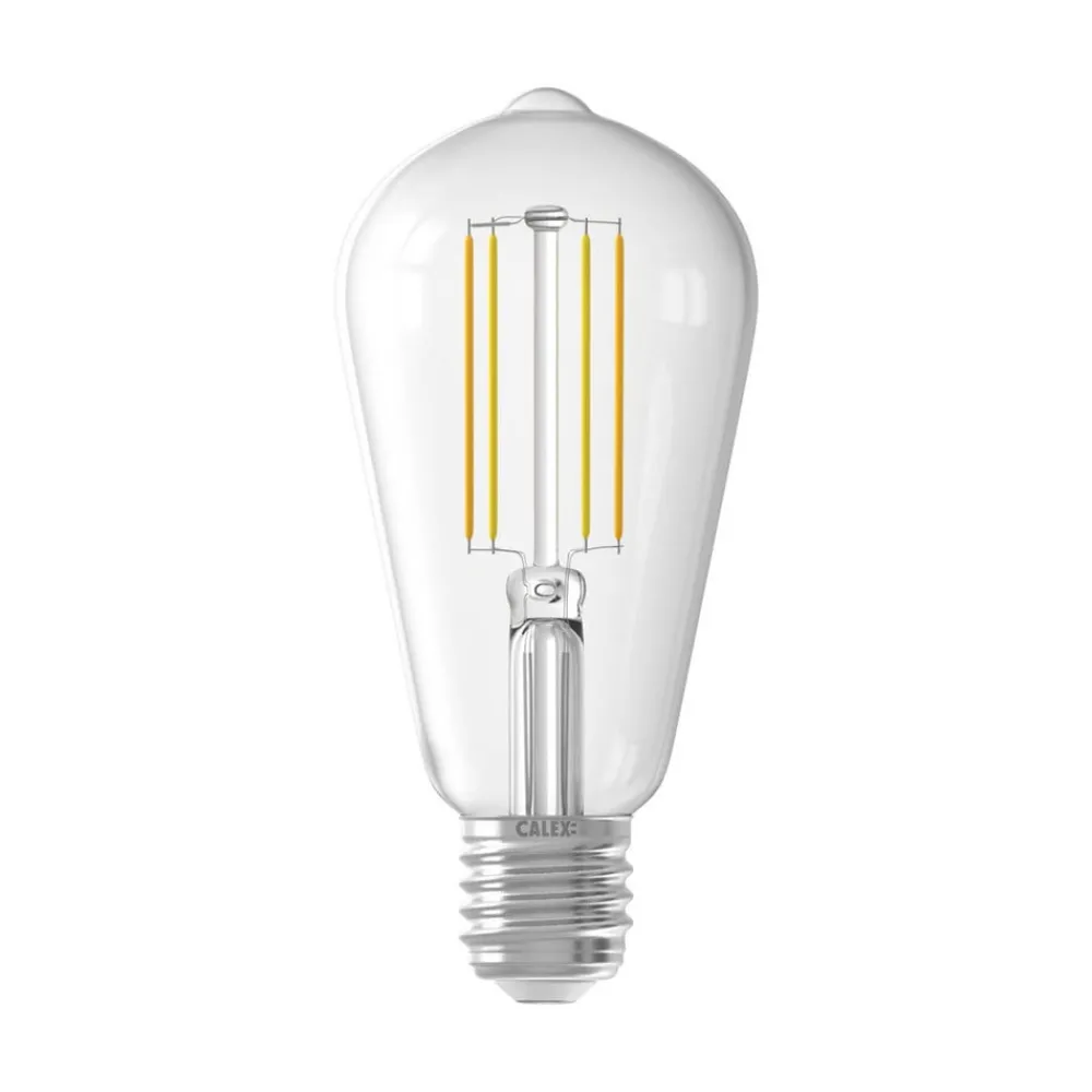 Calex Dæmpbar Led-Pære|Filament Pære > Smart E27 ST64 LED 7 W filament 1800-3000K
