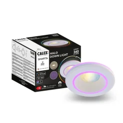 Indbygningsspots|Spotlights ^ Calex Smart Halo downlight CCT RGB hvid