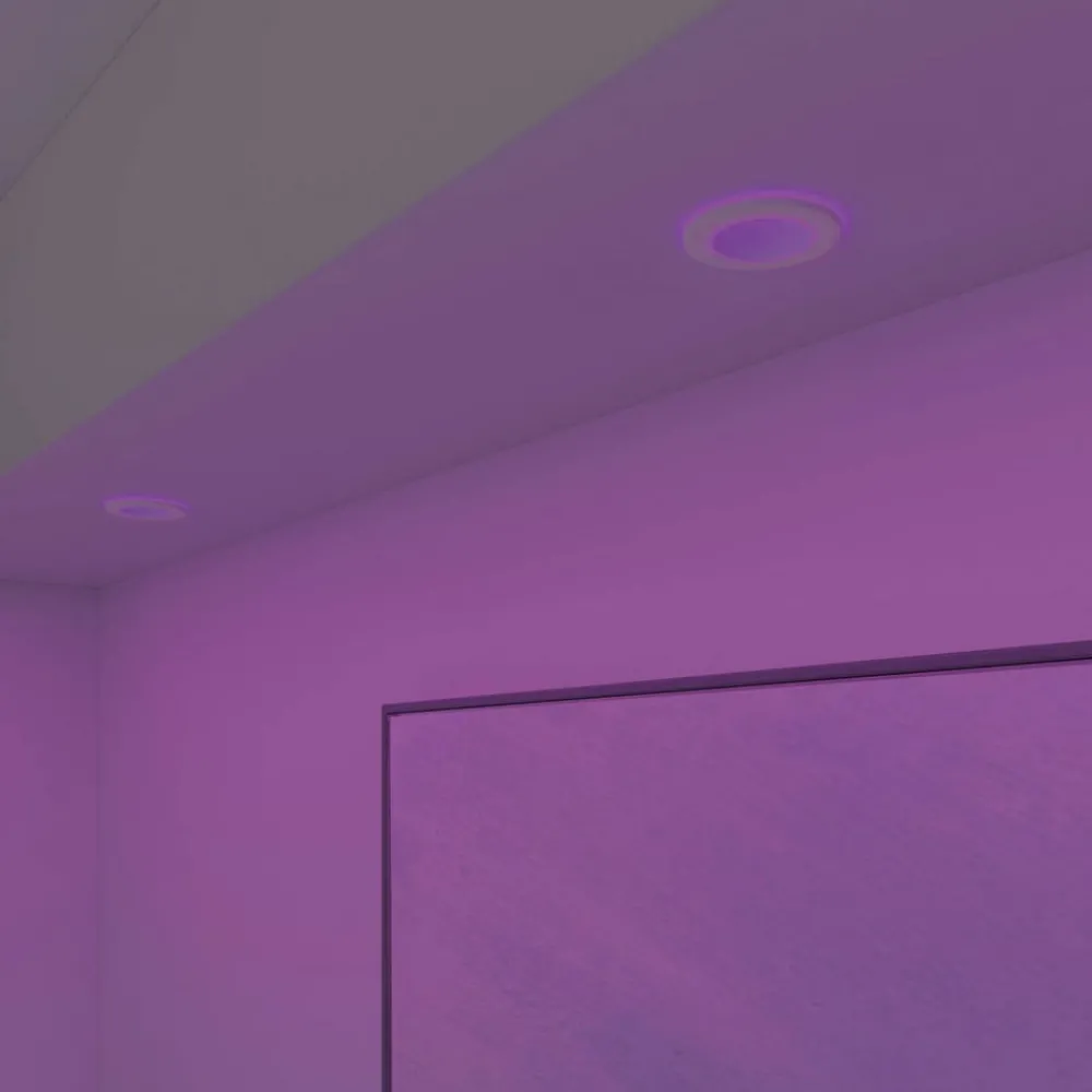 Indbygningsspots|Spotlights ^ Calex Smart Halo downlight CCT RGB hvid