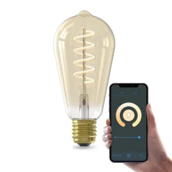 Smarte Lyskilder ^ Calex Smart LED E27 7W ST64 1800 - 3000 K Glødetråd