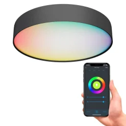 Calex Arbejdsrum/Kontor|Gang > Smart LED-loftlampe Fabric, Ø 40 cm, RGBW, dæmpbar