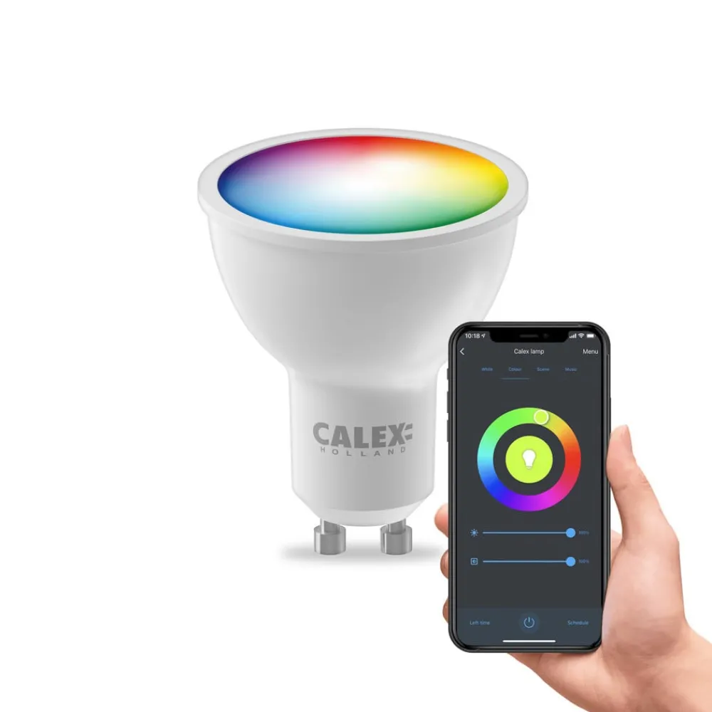Calex Dæmpbar Led-Pære|Smarte Lyskilder > Smart LED-reflektorpære GU10 4,9W CCT RGB