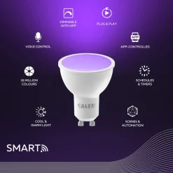 Calex Dæmpbar Led-Pære|Smarte Lyskilder > Smart LED-reflektorpære GU10 4,9W CCT RGB